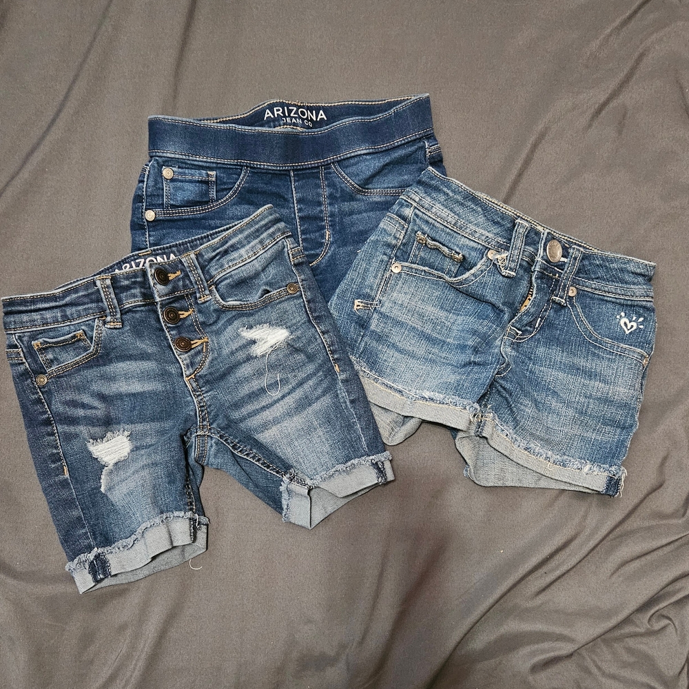 Girls' Blue Denim Shorts; Arizona And Just8ce